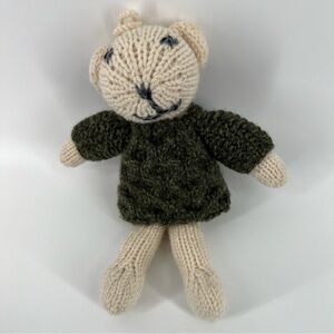 Aran Woollen Mills Mouse In Sweater Plush Stuffed Toy 100% Merino Wool 10"